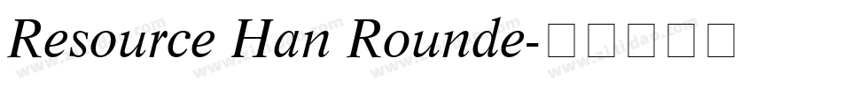 Resource Han Rounde字体转换